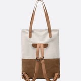 Two - Tone Canvas Tote Bag for Women – Minimalist Everyday Carry - in Off White | Arvea Bags