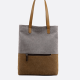 Two - Tone Canvas Tote Bag for Women – Minimalist Everyday Carry - in Off White | Arvea Bags