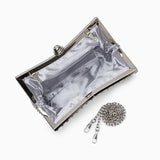 Vaelora | Elegant Silver Rhinestone Clutch – Timeless & Luxurious Design - in Silver | Arvea Bags