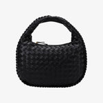Vaeslyn | Luxe Black Woven Leather Handbag – Elegant & Timeless - in Black | Arvea Bags