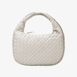 Vaeslyn | Luxe Black Woven Leather Handbag – Elegant & Timeless - in Off - White | Arvea Bags