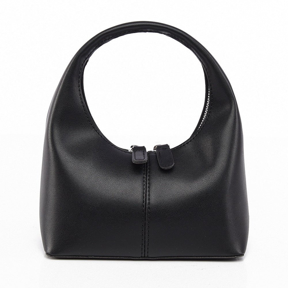 Valdira | Tan Leather Hobo Bag – Minimalist & Chic - in Black | Arvea Bags