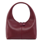 Valdira | Tan Leather Hobo Bag – Minimalist & Chic - in Claret | Arvea Bags