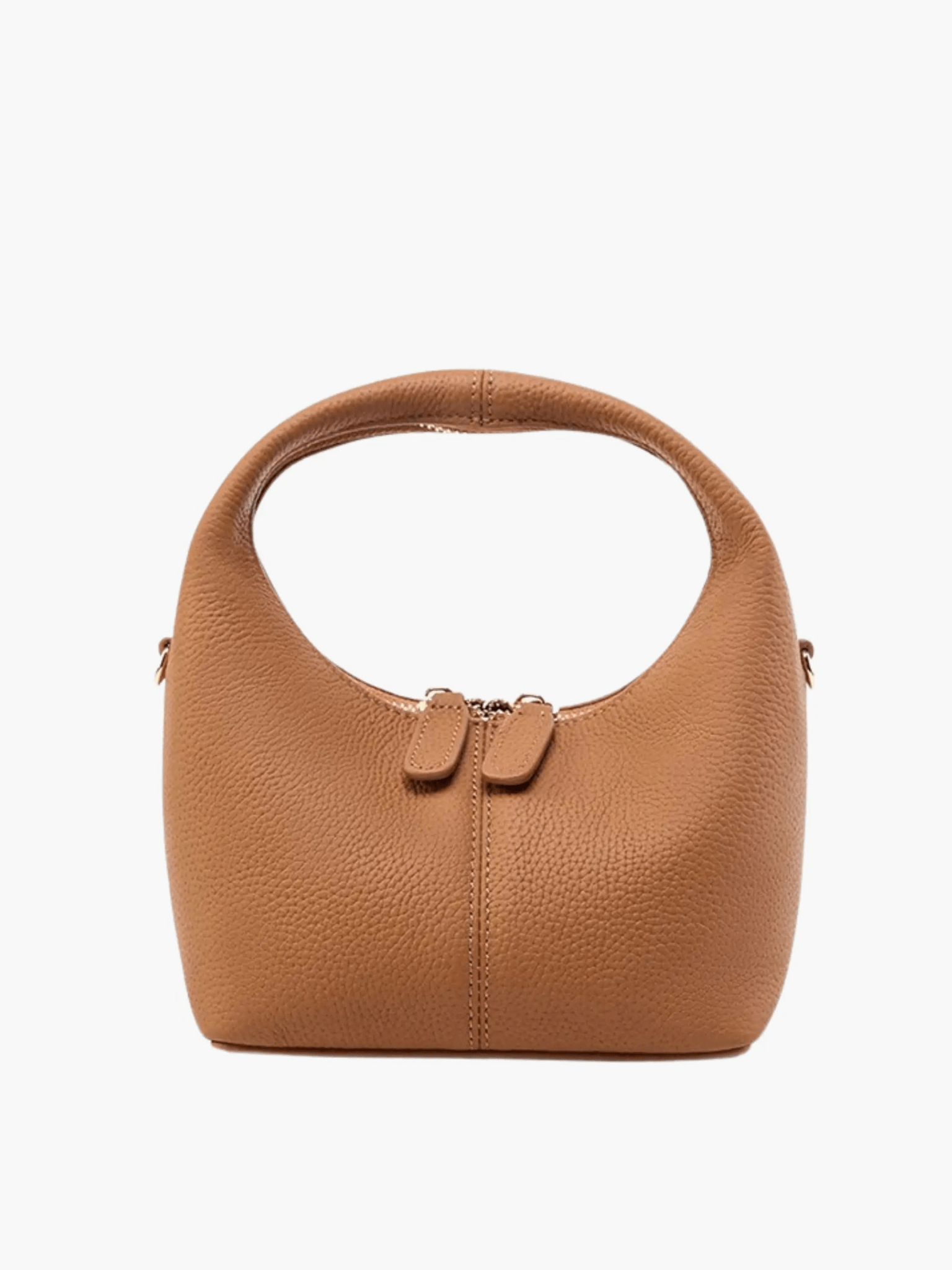 Valdira | Tan Leather Hobo Bag – Minimalist & Chic - in Classic Brown | Arvea Bags