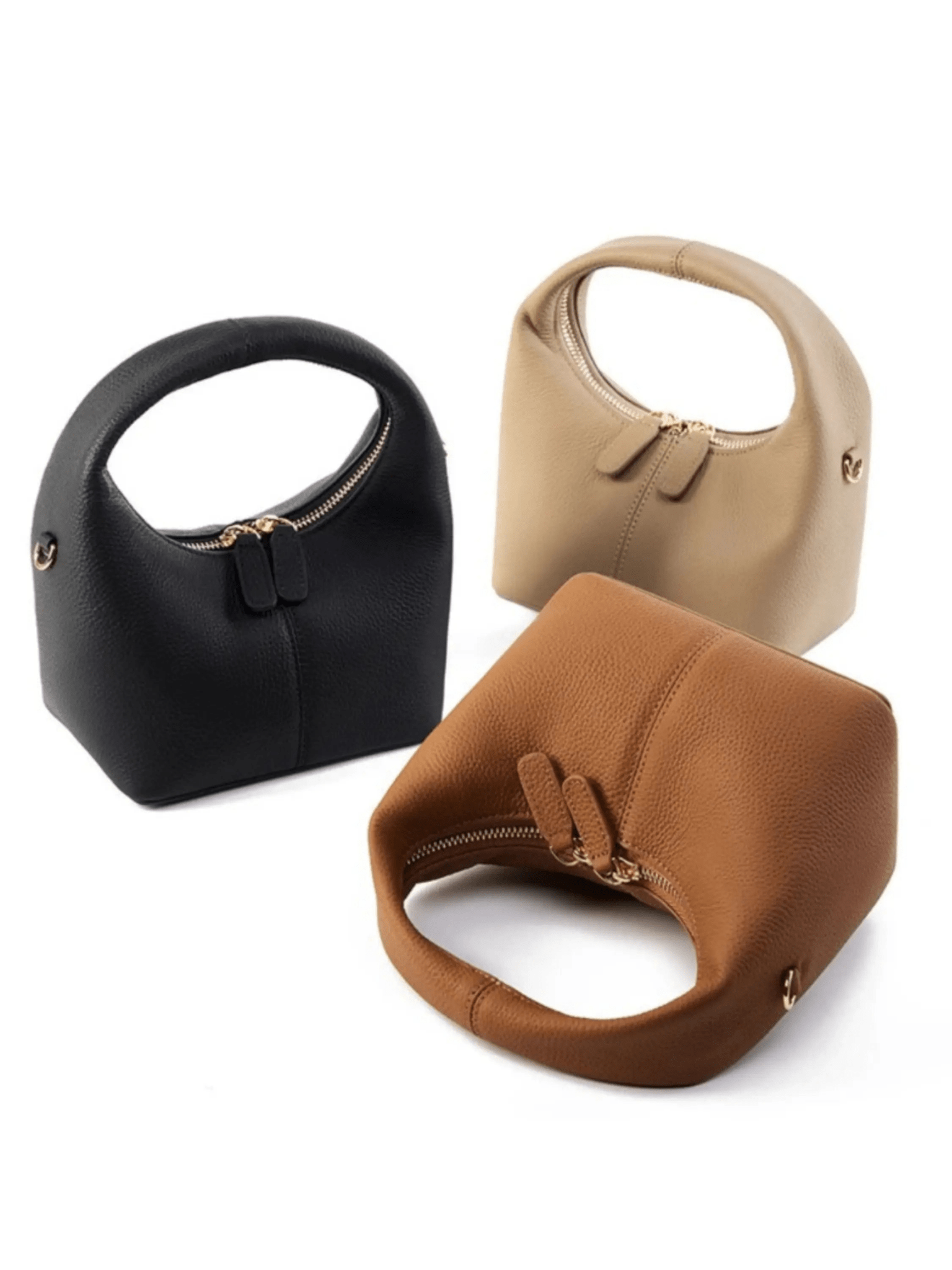 Valdira | Tan Leather Hobo Bag – Minimalist & Chic - in Classic Brown | Arvea Bags