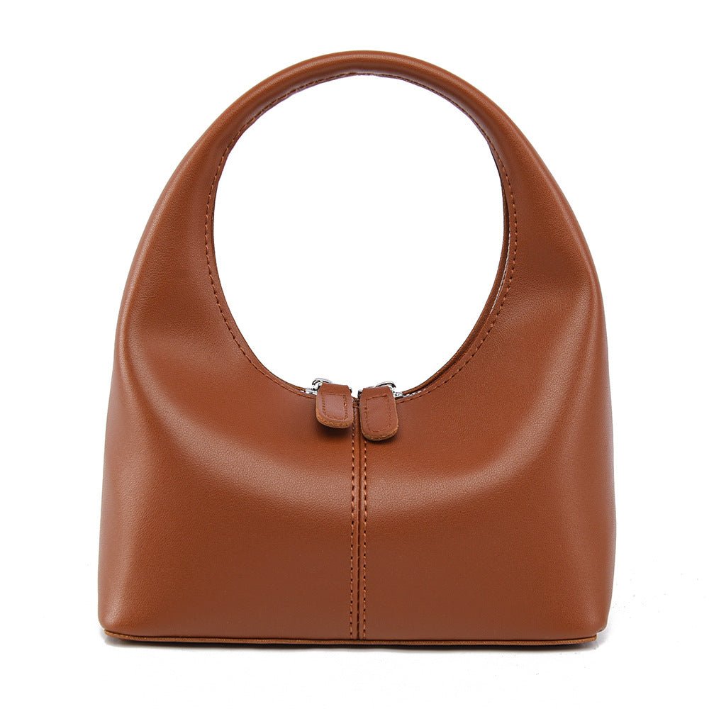 Valdira | Tan Leather Hobo Bag – Minimalist & Chic - in Golden Brown | Arvea Bags