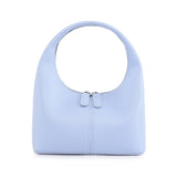 Valdira | Tan Leather Hobo Bag – Minimalist & Chic - in Light Blue | Arvea Bags