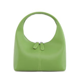 Valdira | Tan Leather Hobo Bag – Minimalist & Chic - in Light Green | Arvea Bags