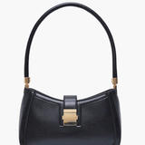 Valencia | Black Luxe Leather Shoulder Bag – Bold & Sophisticated - in Black | Arvea Bags