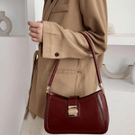 Valencia | Black Luxe Leather Shoulder Bag – Bold & Sophisticated - in Black | Arvea Bags