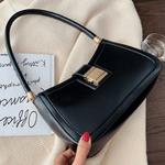 Valencia | Black Luxe Leather Shoulder Bag – Bold & Sophisticated - in Black | Arvea Bags