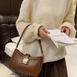 Valencia | Black Luxe Leather Shoulder Bag – Bold & Sophisticated - in Black | Arvea Bags