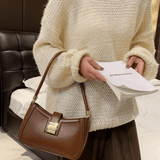 Valencia | Black Luxe Leather Shoulder Bag – Bold & Sophisticated - in Black | Arvea Bags