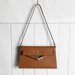Valencia Elegant Black Leather Shoulder Bag – Timeless Sophistication & Versatility - in Tan Brown | Arvea Bags