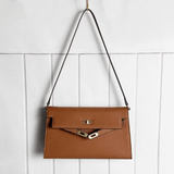 Valencia Elegant Black Leather Shoulder Bag – Timeless Sophistication & Versatility - in Tan Brown | Arvea Bags