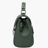 Valeria | Luxe Green Croc - Embossed Leather Satchel – Bold & Sophisticated - in Dark Green | Arvea Bags