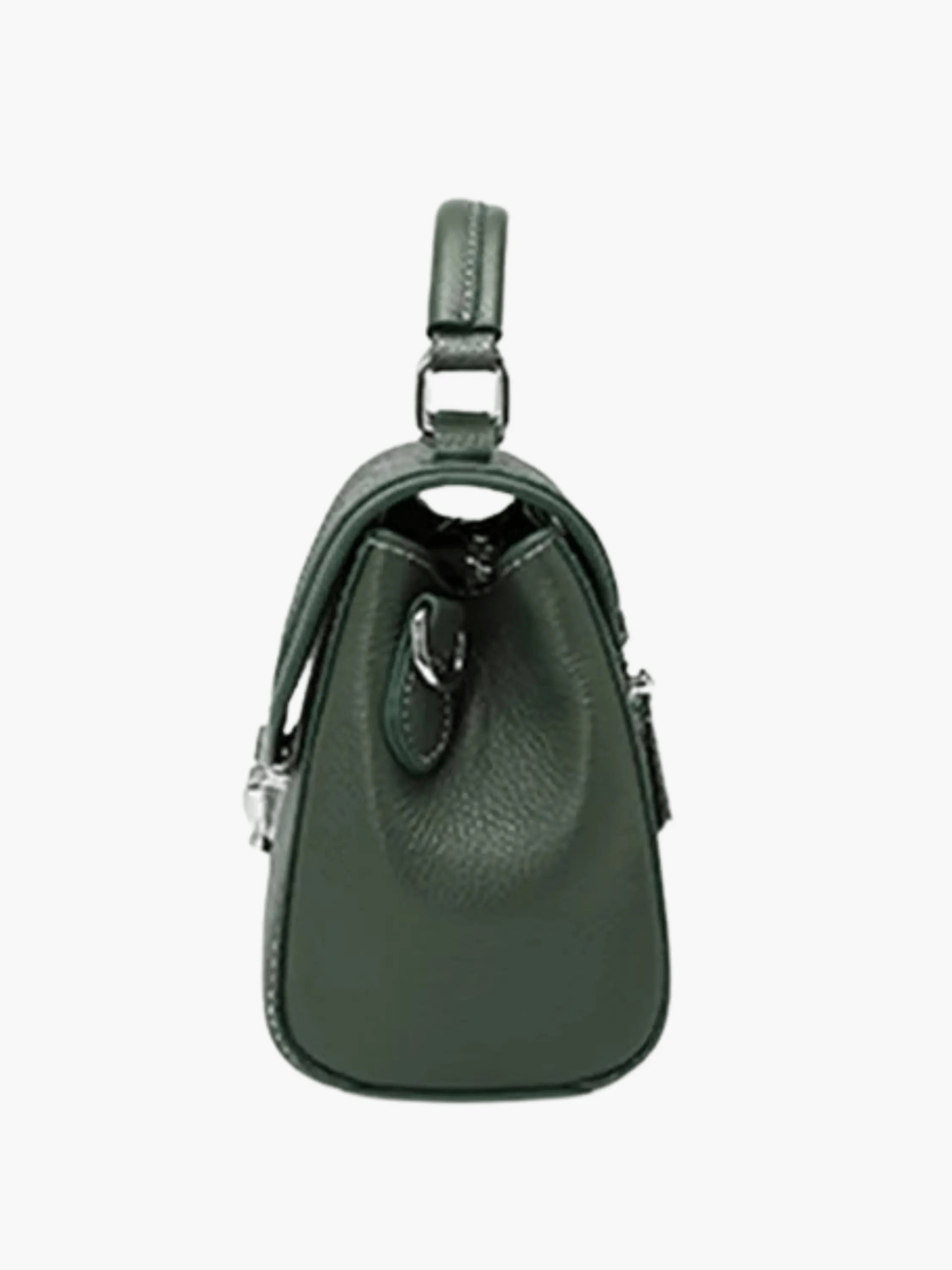 Valeria | Luxe Green Croc - Embossed Leather Satchel – Bold & Sophisticated - in Dark Green | Arvea Bags