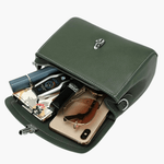Valeria | Luxe Green Croc - Embossed Leather Satchel – Bold & Sophisticated - in Dark Green | Arvea Bags