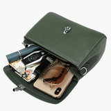 Valeria | Luxe Green Croc - Embossed Leather Satchel – Bold & Sophisticated - in Dark Green | Arvea Bags