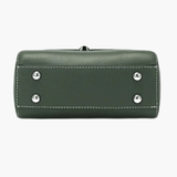 Valeria | Luxe Green Croc - Embossed Leather Satchel – Bold & Sophisticated - in Dark Green | Arvea Bags