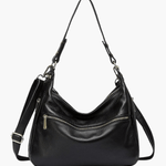 Valeria | Red Leather Hobo Bag – Bold & Functional - in Black | Arvea Bags