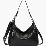 Valeria | Red Leather Hobo Bag – Bold & Functional - in Black | Arvea Bags