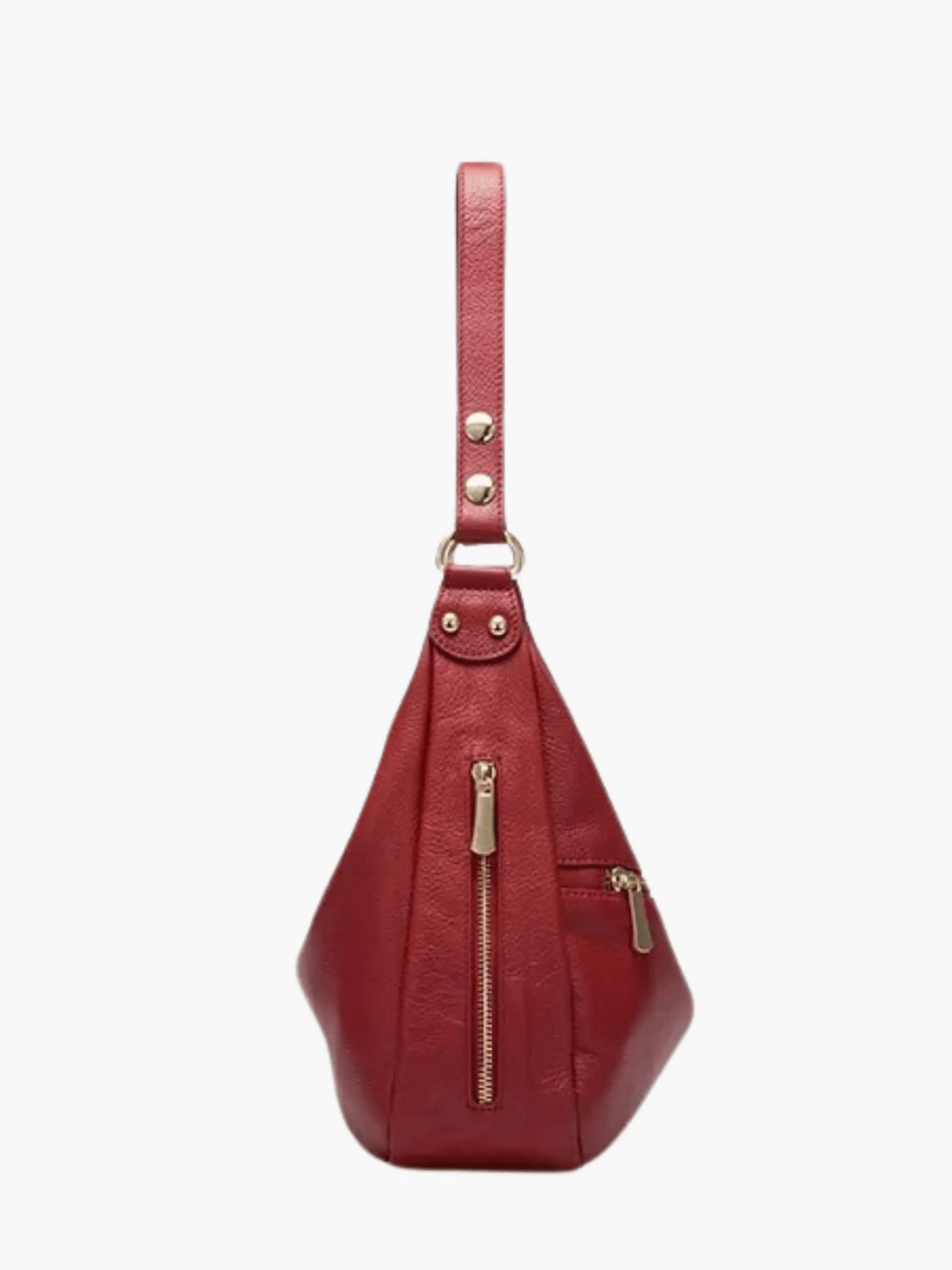 Valeria | Red Leather Hobo Bag – Bold & Functional - in Red | Arvea Bags