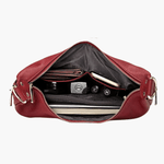 Valeria | Red Leather Hobo Bag – Bold & Functional - in Red | Arvea Bags
