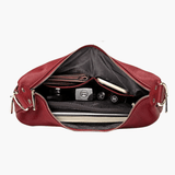 Valeria | Red Leather Hobo Bag – Bold & Functional - in Red | Arvea Bags