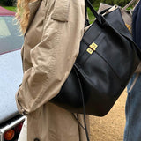 Vegan Leather Shopper Bag – Spacious Structured Tote with Minimalist Design - in Black | Arvea Bags