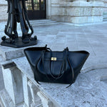 Vegan Leather Shopper Bag – Spacious Structured Tote with Minimalist Design - in Brown | Arvea Bags