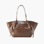 Vegan Leather Shopper Bag – Spacious Structured Tote with Minimalist Design - in Brown | Arvea Bags