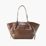 Vegan Leather Shopper Bag – Spacious Structured Tote with Minimalist Design - in Brown | Arvea Bags