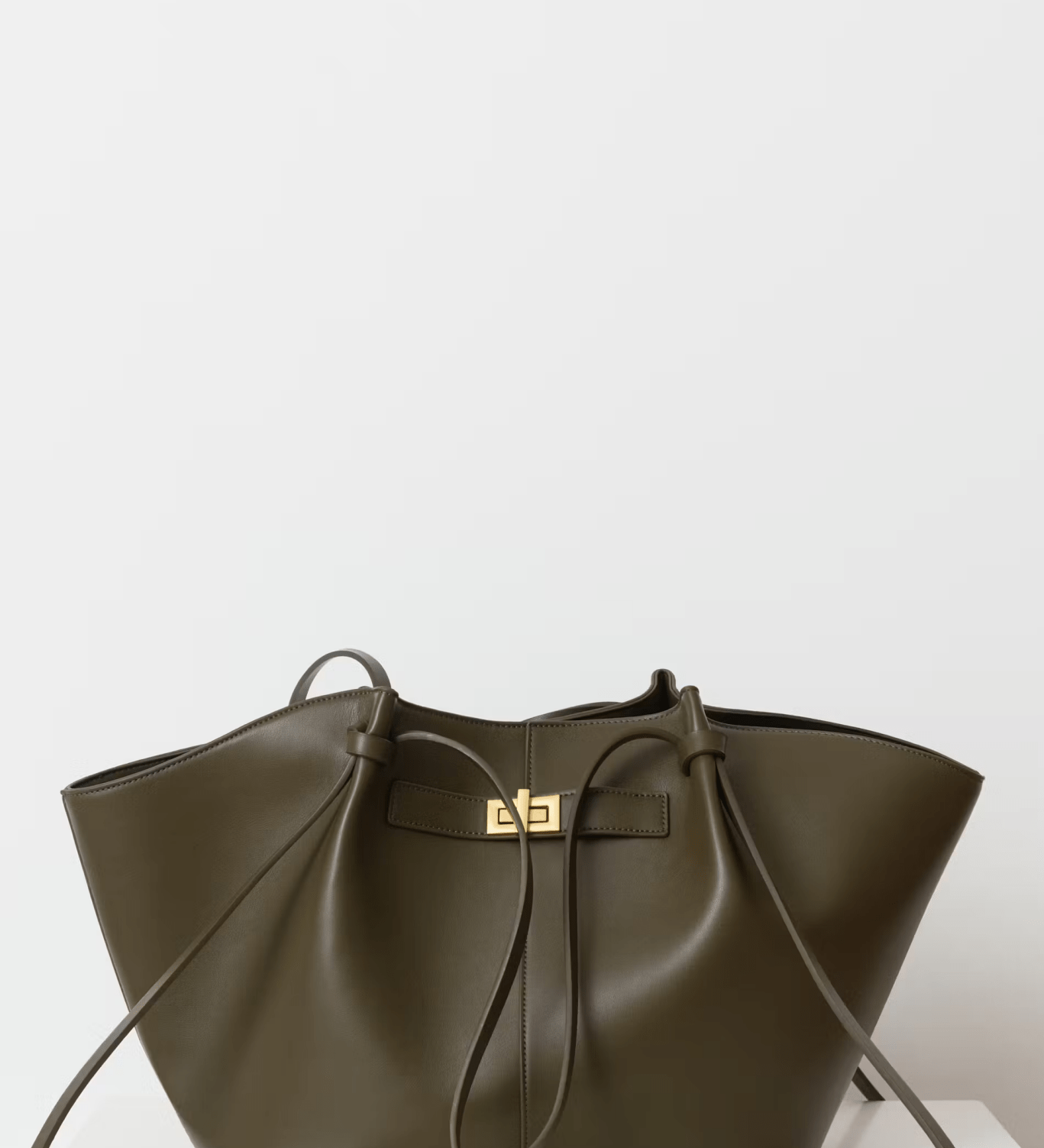 Vegan Leather Shopper Bag – Spacious Structured Tote with Minimalist Design - in Dark Green | Arvea Bags