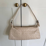 Vegan Leather Woven Shoulder Bag – Elegant Handbag with Adjustable Strap - in Black | Arvea Bags