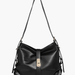 Velithra | Luxe Black Leather Shoulder Bag – Elegant & Versatile - in Black | Arvea Bags