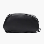 Vera | Sleek Black Drawstring Leather Backpack – Minimalist Edge - in Black | Arvea Bags