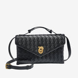 Vera Woven Crossbody Bag – Minimalist Style in a Compact Design - in Black | Arvea Bags