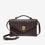 Vera Woven Crossbody Bag – Minimalist Style in a Compact Design - in Coffee | Arvea Bags