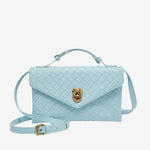 Vera Woven Crossbody Bag – Minimalist Style in a Compact Design - in Light Blue | Arvea Bags
