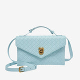 Vera Woven Crossbody Bag – Minimalist Style in a Compact Design - in Light Blue | Arvea Bags
