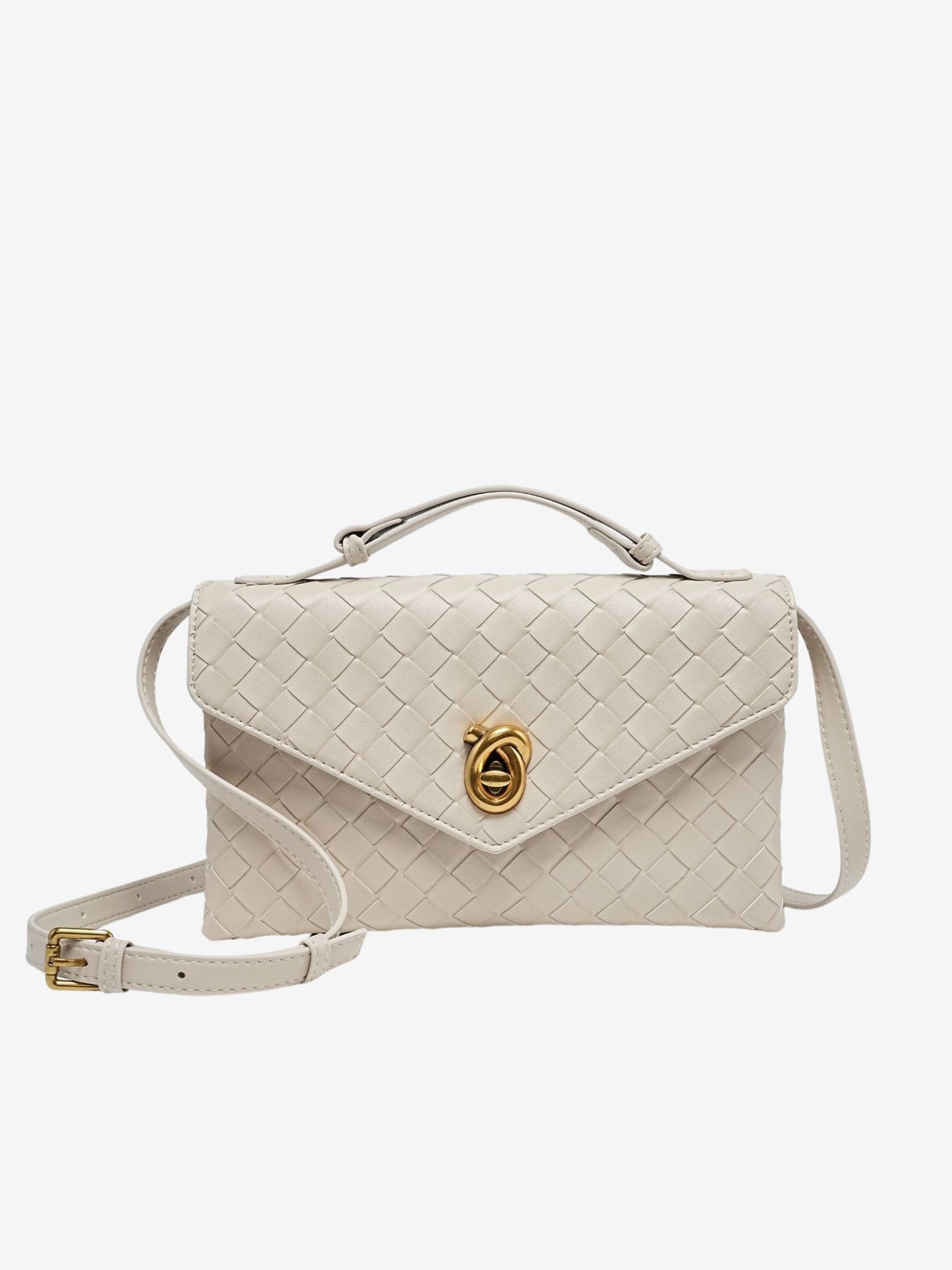 Vera Woven Crossbody Bag – Minimalist Style in a Compact Design - in Off White | Arvea Bags