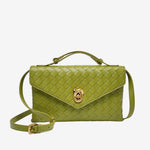 Vera Woven Crossbody Bag – Minimalist Style in a Compact Design - in Olive green | Arvea Bags