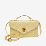 Vera Woven Crossbody Bag – Minimalist Style in a Compact Design - in Yellow | Arvea Bags