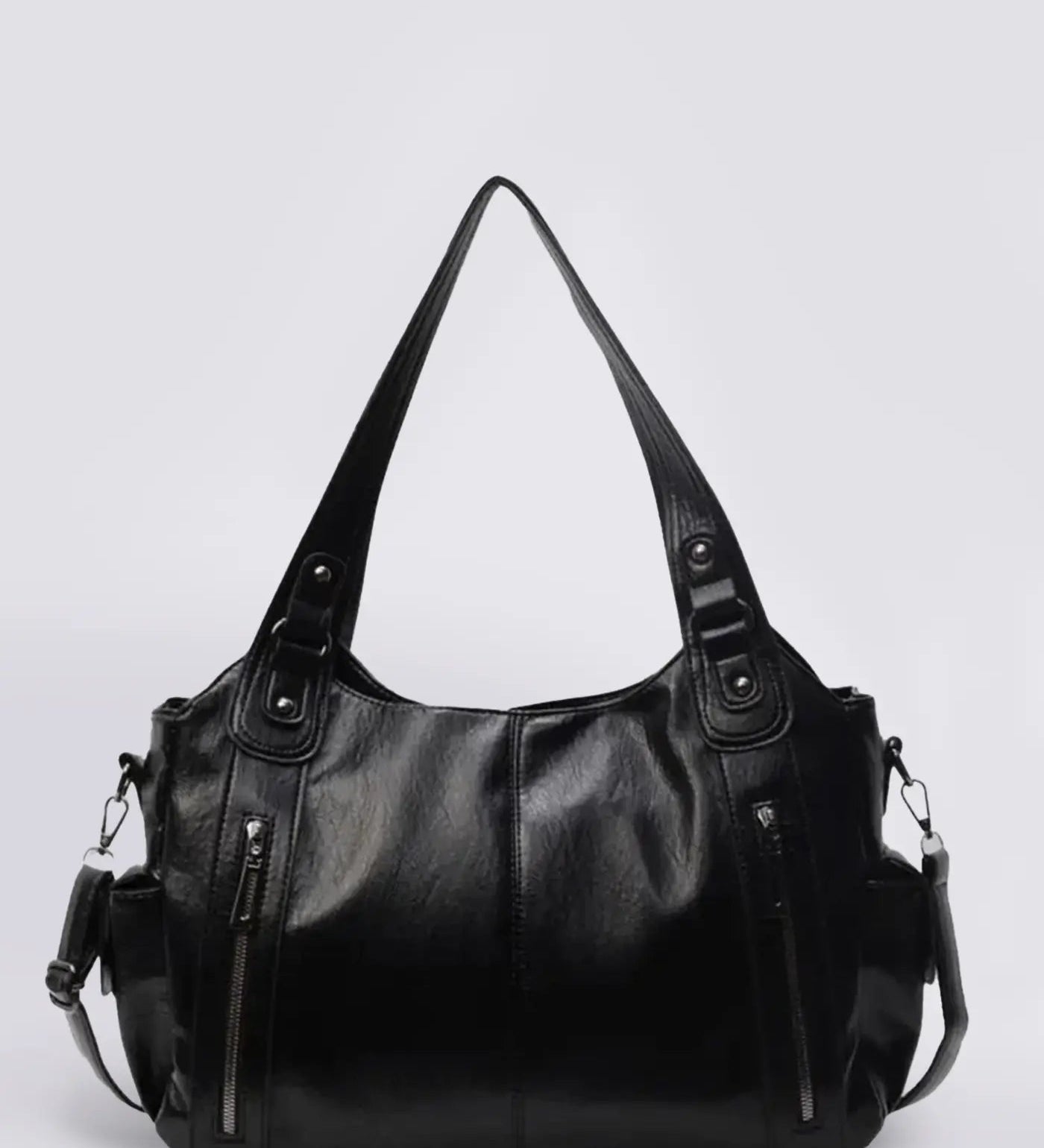 Vicky | Classic Multi - Pocket Shoulder Bag – Stylish & Versatile for Everyday Use - in Black | Arvea Bags