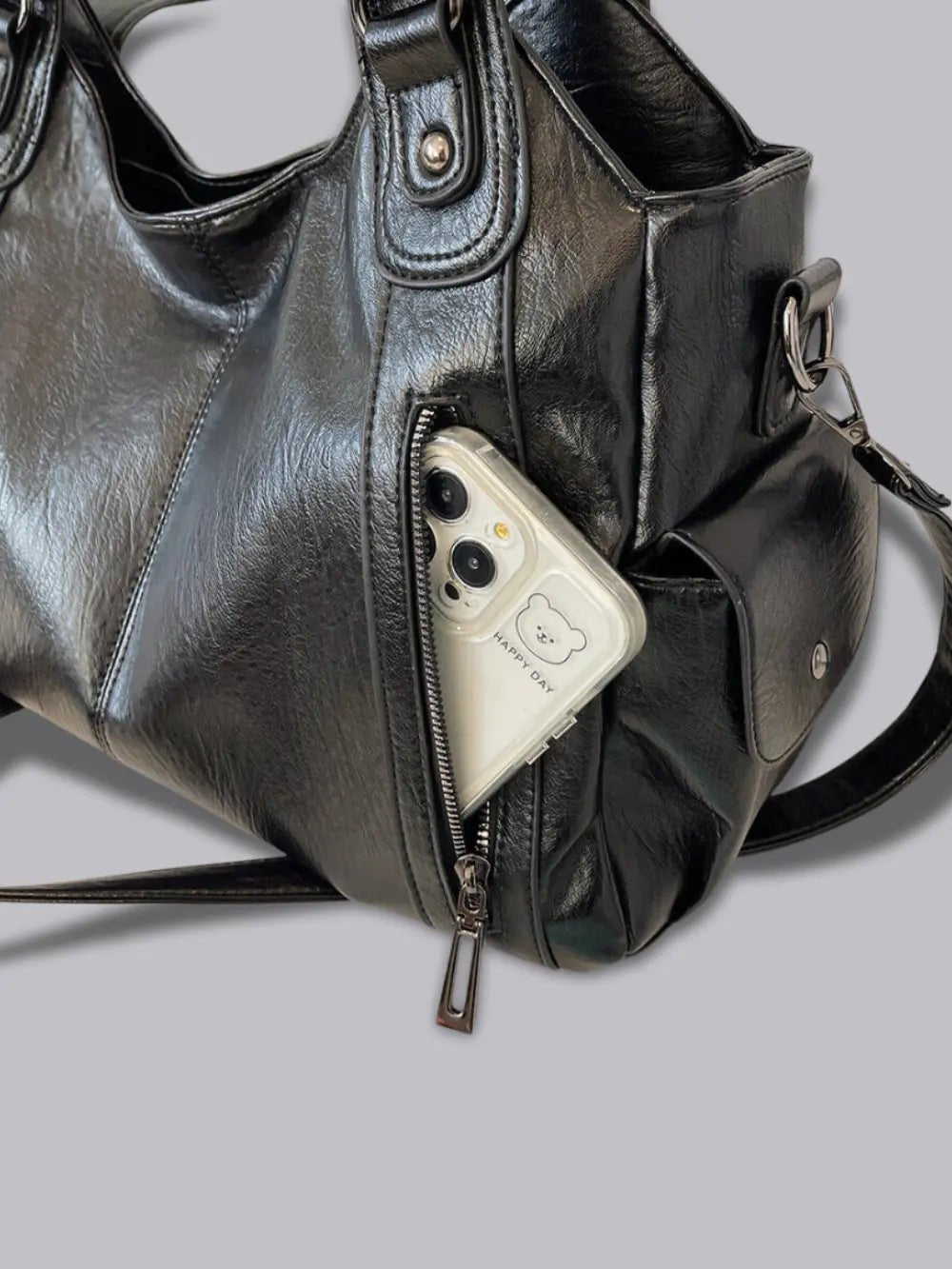 Vicky | Classic Multi - Pocket Shoulder Bag – Stylish & Versatile for Everyday Use - in Black | Arvea Bags