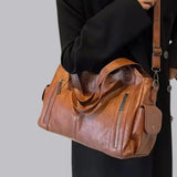 Vicky | Classic Multi - Pocket Shoulder Bag – Stylish & Versatile for Everyday Use - in Brown | Arvea Bags
