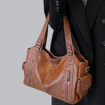 Vicky | Classic Multi - Pocket Shoulder Bag – Stylish & Versatile for Everyday Use - in Brown | Arvea Bags
