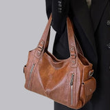 Vicky | Classic Multi - Pocket Shoulder Bag – Stylish & Versatile for Everyday Use - in Brown | Arvea Bags