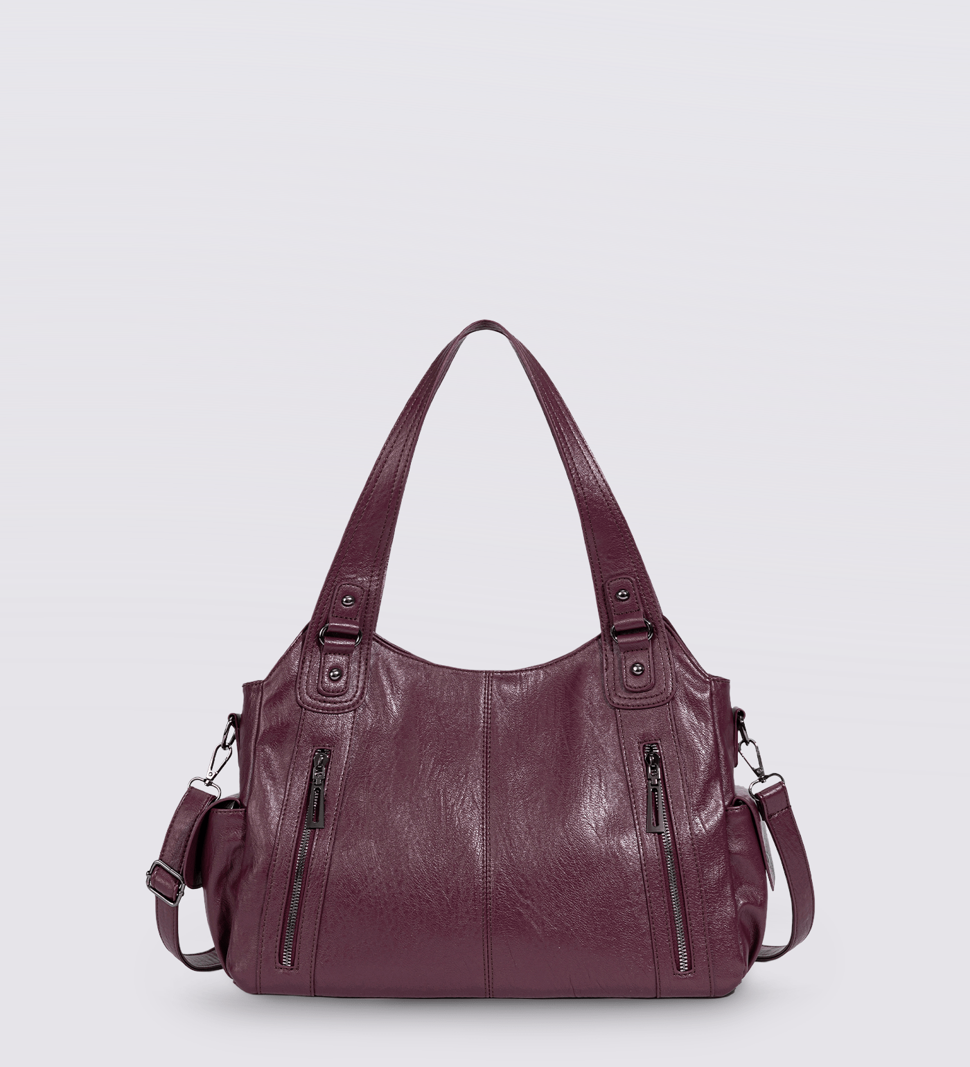 Vicky | Classic Multi - Pocket Shoulder Bag – Stylish & Versatile for Everyday Use - in Burgundy | Arvea Bags